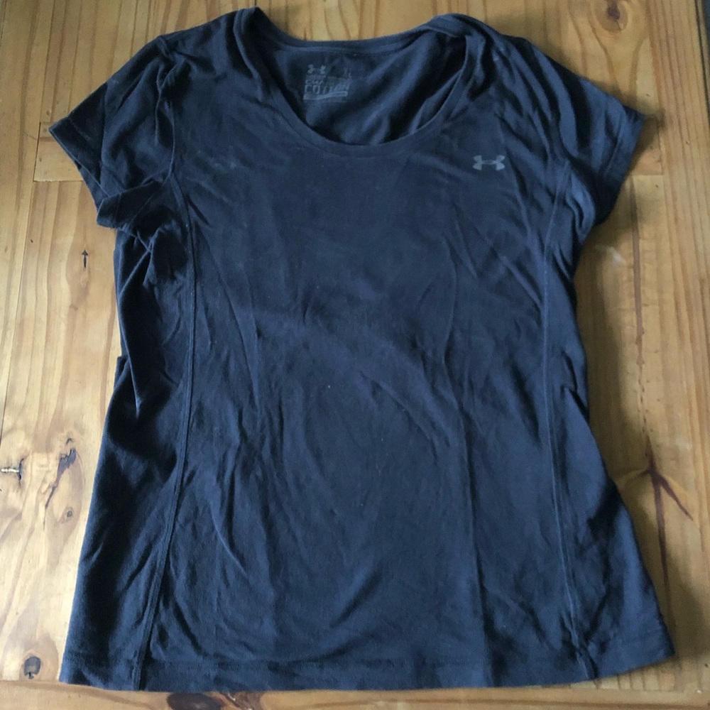 Under Armour Black Cotton Workout Tee